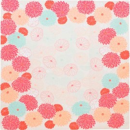 Kimonoya Sarasa Musumi Furoshiki 3 Width Approx. 39.4 inches (100 cm), Himemusubi, Adeline Klam, Chrysanthemum, Red (20553-303), Organic Cotton, Large Size, red