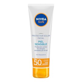 Protector Solar Facial Piel Sensible NIVEA SUN, Protección Contra Las Alergias Causadas Por El Sol, Fps50+ 50Ml