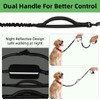 Hands Free Dog Leash with Zipper Pouch, Dual Handle Shock