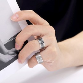 VASSAGO Dainty Star of David Ring Solomon Star Talisman Ring Stainless Steel Hexagram Jewish Israel Jewellery for Men (7-11), stainless steel, No gemstone.