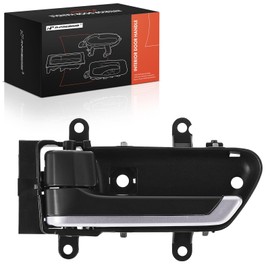 A-Premium Front or Rear Left Driver Side Interior Door Handle Compatible with Nissan Murano 2003 2004 2005, Black with Silver Insert, Replace# 80671-CA00A, 80671CA00A