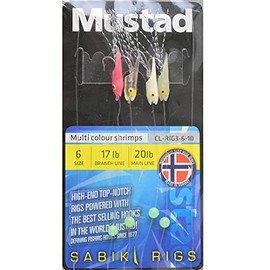 Mustad Feathers: Multi Colour Shrimp Size 6