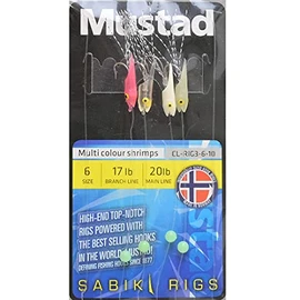 Mustad Feathers: Multi Colour Shrimp Size 6