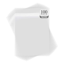 Golden State Art, Pack of 100, Acid-Free 16 3/8x 20 1/8 inches Crystal Clear Sleeves Storage Bags for 16x20 Photo Framing Mats Mattes