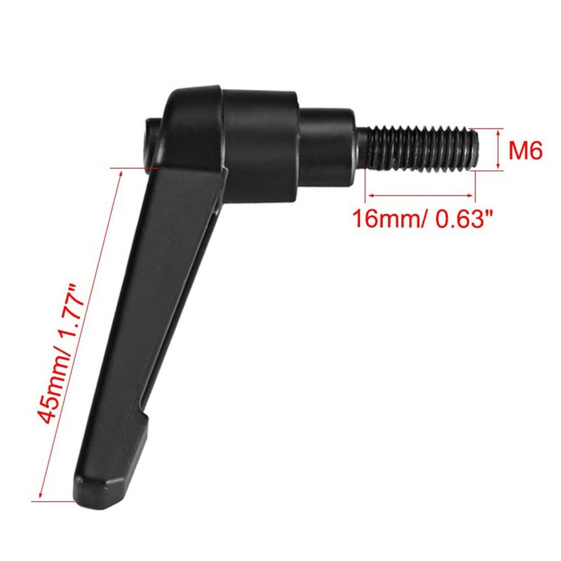 TA-VIGOR 2Pcs Adjustable Clamping Lever Handles, M6 x 16mm Locking