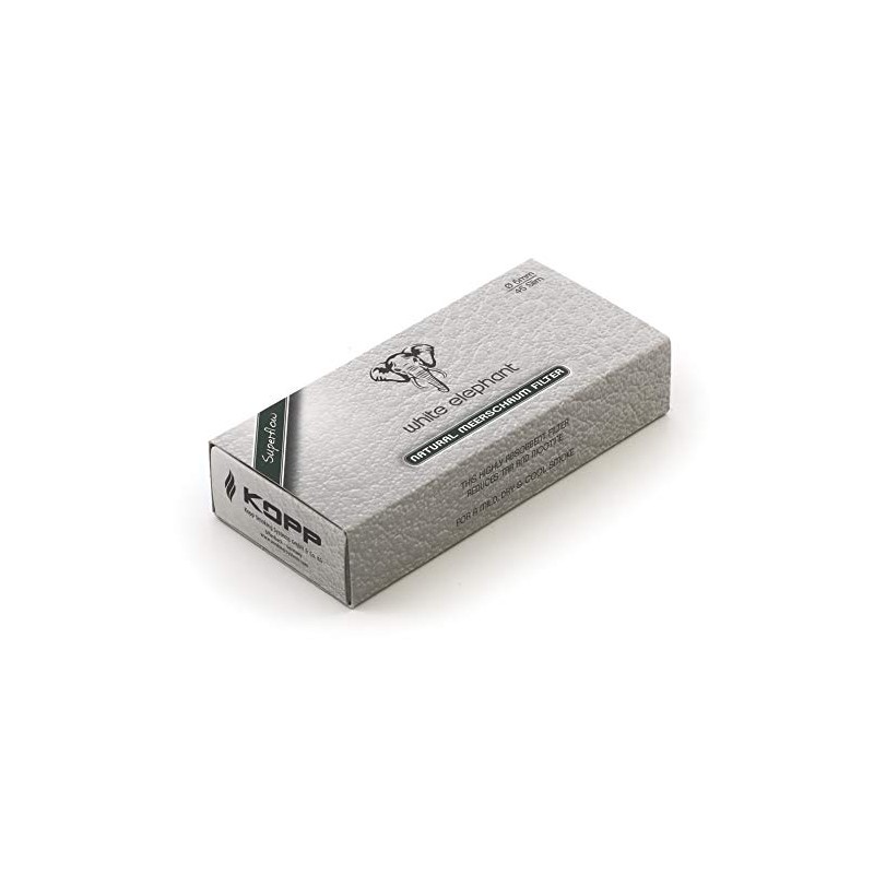 White Elephant 18583 Classic Collection-6 mm Natural Meerschaum Filter-45 Stück,