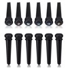 6Pcs Ebony Bridge Pins With Abalone Shell for Acoustic Folk