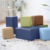 ECR4Kids SoftZone Patchwork Toddler Blocks - Earthtone