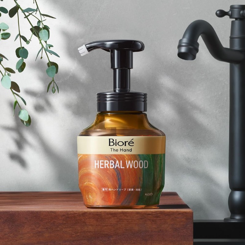 Biore The Hand Foaming Hand Soap, Deep, Warm Herbalwood Scent,