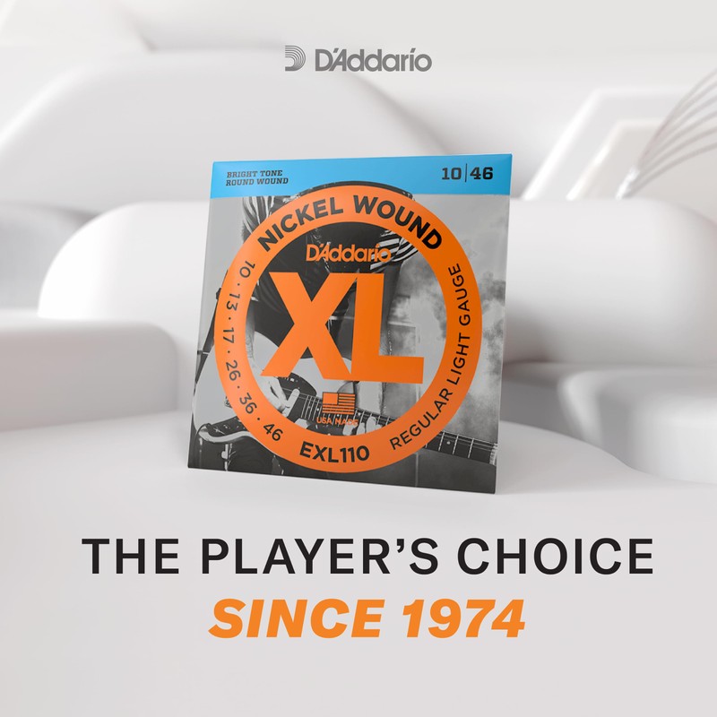 D'Addario Electric Guitar Strings, XL Nickel, EXL110, Regular Light Gauge
