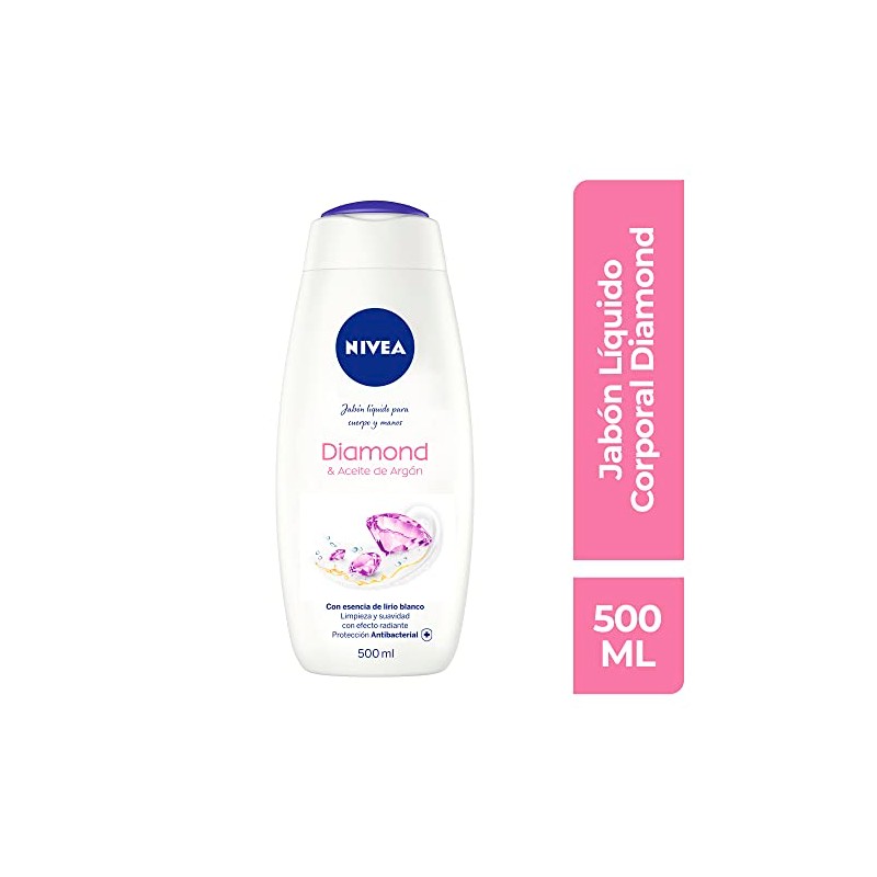 NIVEA Shower Jabón Líquido para Cuerpo, Diamond Touch, 500 ml,