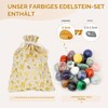 Colourful gemstone set, large 330 g, gemstones large 2-3 cm,