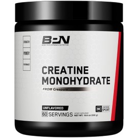 BARE PERFORMANCE NUTRITION, BPN Pure Creatine Monohydrate Powder by Creapure, 5g of Creatine per Serving, Supports Muscle Growth, Unflavored Creatine Powder, 60 Servings