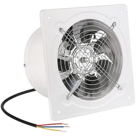Aydomer 6 inch Exhaust Fan Wall Mounted Garage Ventilation Fan,290CFM Metal Attic Exhaust Fan Basement Extractor Fans with Backdraft Damper for Home Office Commercial Use(42W 110V 、White)