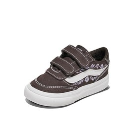 Vans Unisex Children's Brooklyn LS V Trainers, Greek Floral Pattern Black After Dark, 27 EU