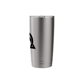 Therian symbol Quadrobics sport sign black Stainless Steel Insulated Tumbler