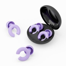 ENJROKJ Ear Plugs for Sleeping Noise Cancelling, 32dB Ear Plugs for Noise Reduction with 8 Ear Tips,Comfort Silicone Earplugs for Sleep, Concert, Work, Snoring Silicone Hearing (Purple)