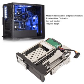 2.5 in 3.5 in SATA HDD Tray, SATA Hard Disk Drive HDD Adapter Caddy Tray with 6Gbps Speed, Hot Swap Function, Trayless Design, Supports SATA I/II/III, for Wins OS