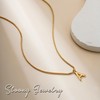 SLOONG Initial Necklaces for Women, 14K Gold Plated Necklace Dainty
