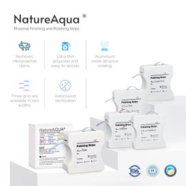 Tooth Sandpaper, Dental Polishing Strips, Size - 2.5 mm Width - 6 m / Rolls/Box, NatureAqua Resin Tooth Polishing Interdental Sanding Tool (Blue)