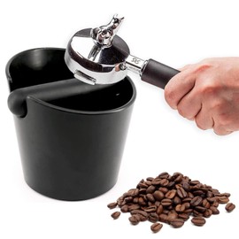 Espresso Coffee Knock Box, Espresso Accessories, ABS Coffee Grind Knock Box, Coffee Espresso Knock Box Dump Bin Grind Waste Bin with Removable Detachable Knock Bar and Non-Slip Base