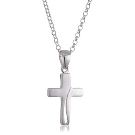Vinani Cross Pendant Shiny with Sterling Silver 925 Italy AKY Chain 0