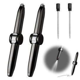TZQFROCE Pack of 2 Fidget Pen Spinning Pen Anti-Stress Spinning Pen Fidget Pens Retractable Ballpoint Pen Writing Tool Practical for Children Teenagers Adults