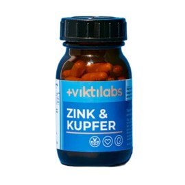 viktilabs Zink & Kupfer Kapseln - Unterst1tzt Immunsystem, Zellschutz & N?hrstoffgleichgewicht - Optimales Verh?ltnis f1r beste Wirkung - Gut vertr?glich & leicht einzunehmen - 100% vegan - 60 Kapseln