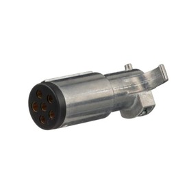 Pollak 6P-100V 6-Pole Round Metal Trailer End Plug