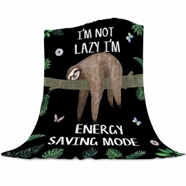 Abaysto Sloth Blanket Gift for Girls Boys Kids Animals Lovers Soft Flannel Blankets Cutes Sloth Cozy Throws Women Men, Sloth Blanket for Couch Sofa Bedroom Camping Travel 100x130cm