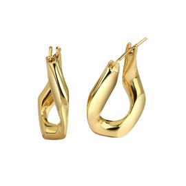 Minimalist Cuban Chain Gold Hoop Earrings for Women Dangle Drop Top Clip 14K Gold Filled Hypoallergenic Simple Trendy Dainty Earrings Jewelry Gifts