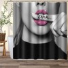 PAEOT Fashion Woman Shower Curtains Glam Girls Lip Bathroom Curtain