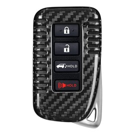 T-carbon Carbon Fiber Key Fob Cover Fits for Lexus LX570 RX450 RX350 RC300 IS350 GS LC, Black