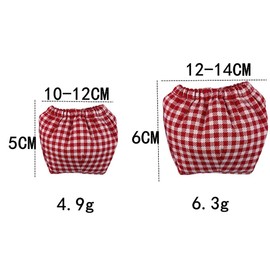 FORZENA Reusable Washable Squirrel Diapers Highly Absorbent with Strong & Flexible Pants No Leak Reusable Diapers Urine Wet Pants for Squirrel,Fancy Rat,Groundhog (L,Red Stripe)