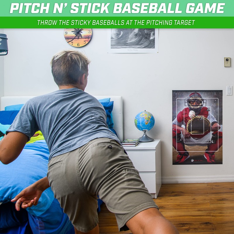 GoSports Pitch N' Stick Kids Baseball Pitching Game - Includes