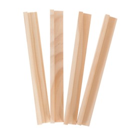 Kisangel 4pcs Wooden Domino Racks Desktop Domino Holders for Organizing Game Tiles Cards Multi Use DIY Accessories for Fun Learning Play