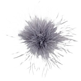 Women's Feather Brooch, Natural Ostrich Feather Pin Brooch Feather Flower Brooch Pins Dress Accessories Fascinators Costumes Decor Headpiece for Wedding Party Festival – Grey