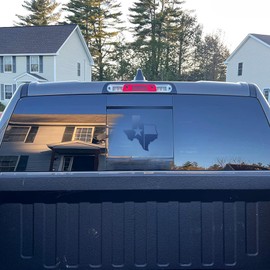 for Ford F150 2015-2023 Rear Middle Window Shape of Texas Flag Decals, Matte Black Shape of Texas Flag Decal