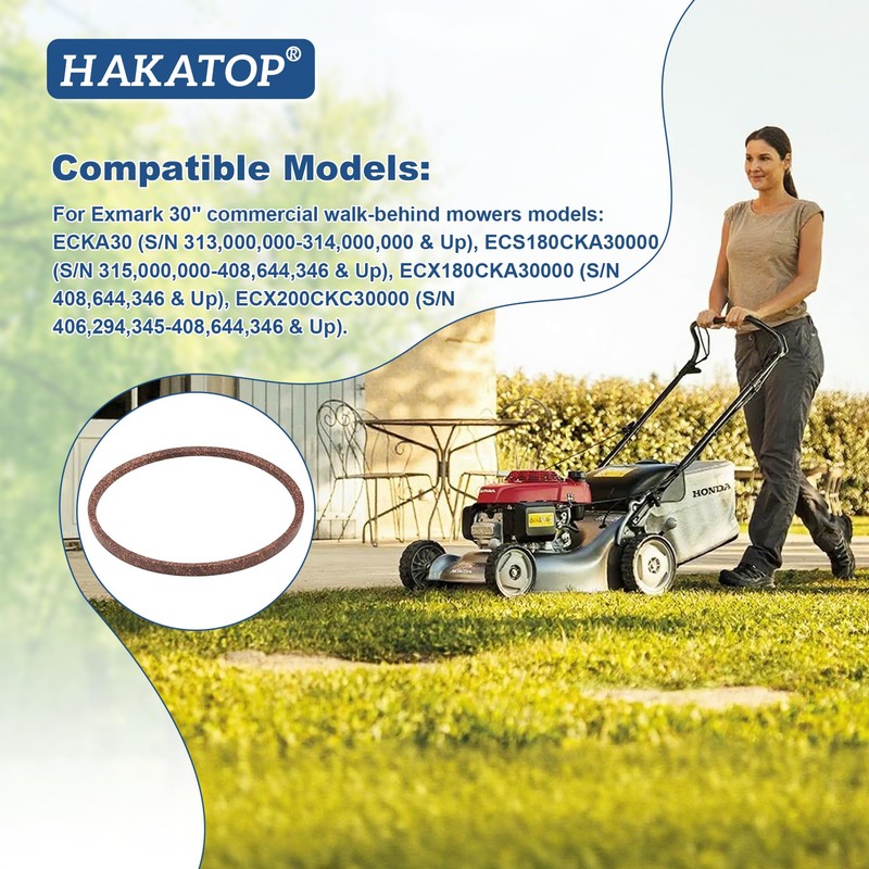 HAKATOP 121-5765 PTO Drive Belt 1/2" x 30" Single Replacement