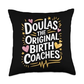 Labor Midwifery Postpartum Doula Design Birth Midwife Throw Pillow
