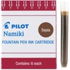 PILOT Namiki IC50 Fountain Pen Ink Cartridges, Sepia, 6-Pack (69006)