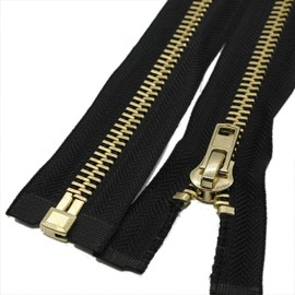 Leekayer #10 Metal Zipper 29 Inch Separating for Jacket - Heavy Duty Brass for Jackets, Coats, Crafts