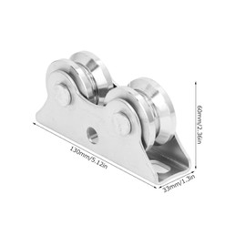 Yuecoom Groove Wheel VShaped, Track gate Wheels, V Shaped Double Bearing Caster with Bracket 45 Steel for Heavy Duty Rigid Roller for Inverted VTrack, Sliding Gate Casters,Industrial Machines Rail (2)