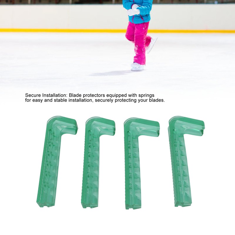 2Pair Ice Skate Guards Hockey Shoe Blade Cover Adjustable Silicone