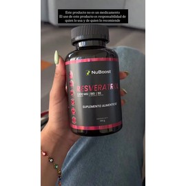Suplemento Resveratrol 800mg Vitamina Nuboos 180 Cápsulas Veganas