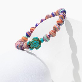 KoaKoa Sparkle Sea Turtle Tracking Bracelet, helps save sea turtles, one size fits most Men and Women (Purple)