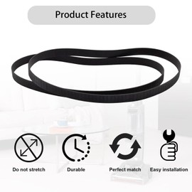 Bleigeeh 2 PCS 440005536 Replacement Belts for Hoover Dual Power Max Carpet Cleaner Vacuum Compatible with Hoover Models FH51000, FH51001, FH51002