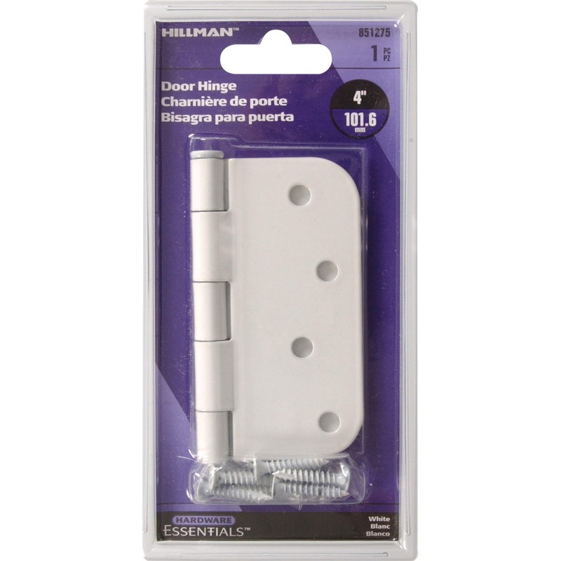 Hillman 851275 4" Residential Door Hinge - 5/8" Round Corner