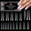 EBANKU Dual Nail Forms for Poly Extension Gel, 150 PCS
