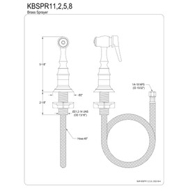 Kingston Brass KBSPR15 Made to Match Kitchen Faucet Side Sprayer, Oil Rubbed Bronze